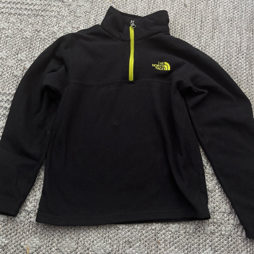 The North Face Kids Black and Yellow Fleece Pullover
